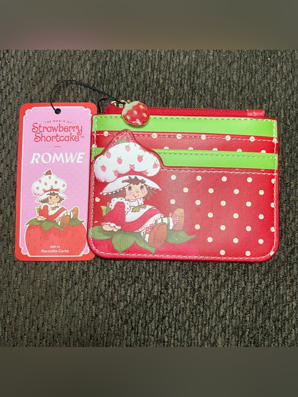 New Strawberry Shortcake Romwe Zipper Cardholder